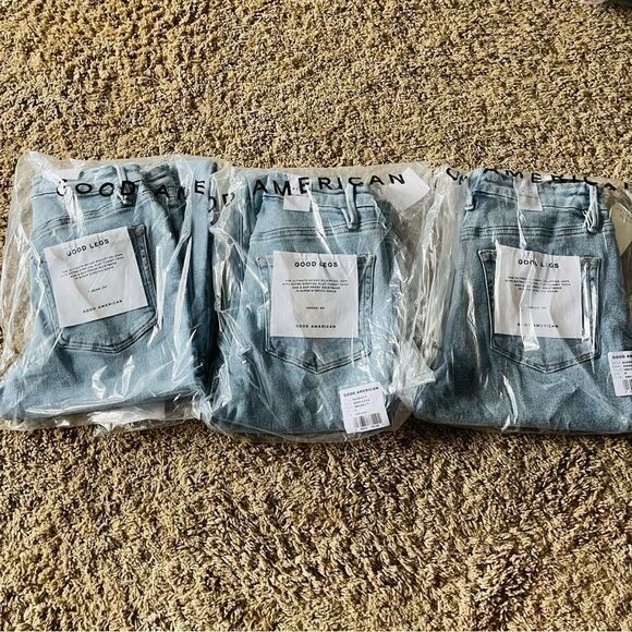 NEW GOOD AMERICAN Good Legs Button Fly Skinny Jeans Indigo317 2 - Picture 7 of 9